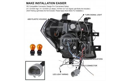 Фары передние Nissan Navara 2005-2010