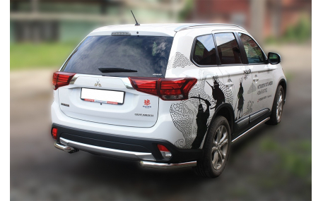 Защита задняя Mitsubishi Outlander