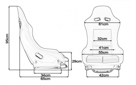 Сиденья MONZA GTR Large Black