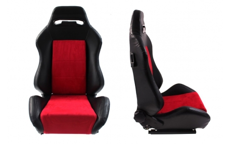 Сиденья MONZA R-LOOK BLACK/RED