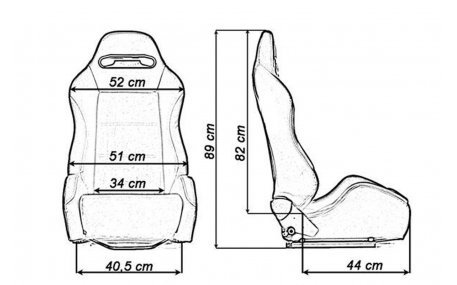 Сиденья MONZA R-LOOK Black