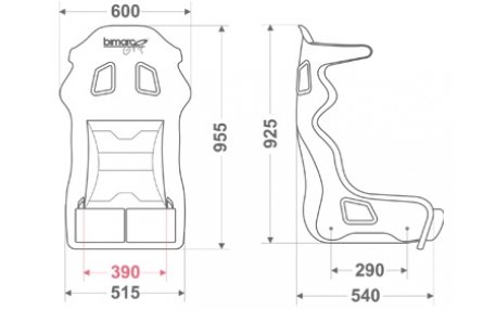 Сиденья Bimarco Grip Black/Blue HANS FIA