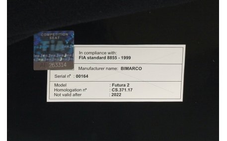 Сиденья Bimarco Futura Blue FIA