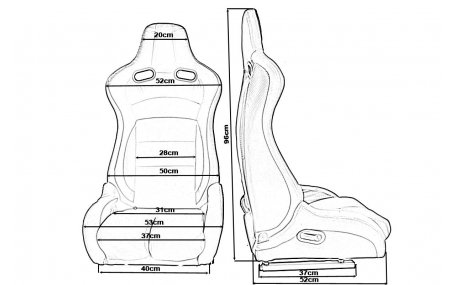 Сиденья MONZA Furio Blue
