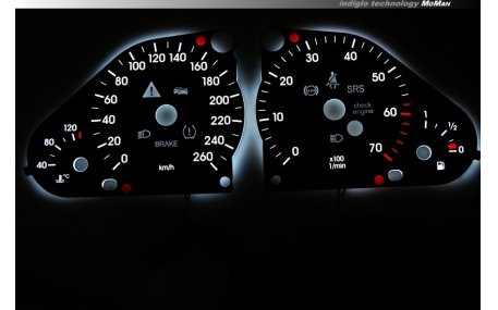 Шкалы приборов Mercedes C-class W203