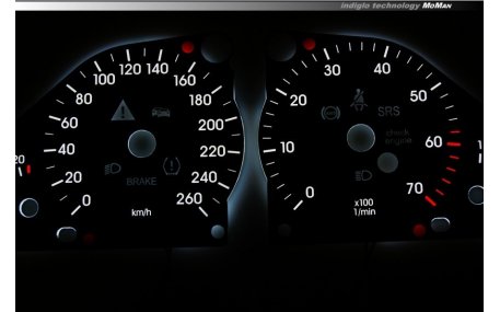 Шкалы приборов Mercedes C-class W203