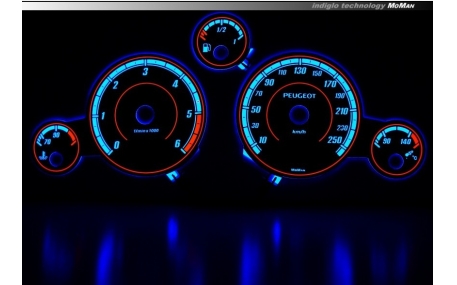 Шкалы приборов Peugeot 407
