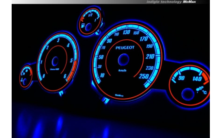 Шкалы приборов Peugeot 407