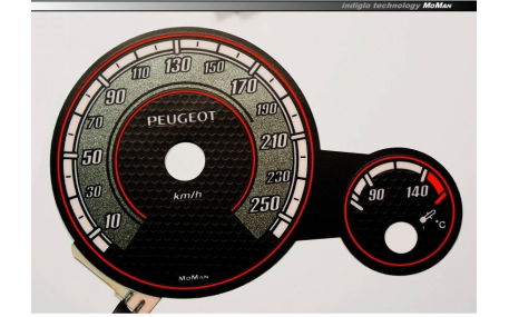 Шкалы приборов Peugeot 407