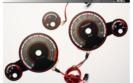 Шкалы приборов Peugeot 407