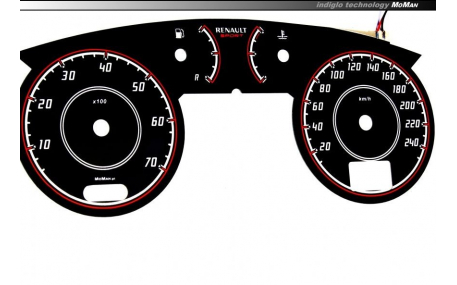 Шкалы приборов Renault Clio 2