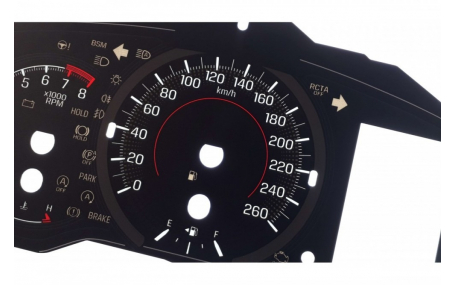 Шкалы приборов Toyota Corolla