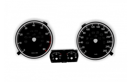 Шкалы приборов Volkswagen Eos