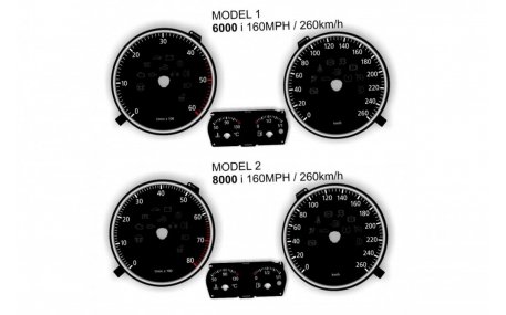 Шкалы приборов Volkswagen Eos