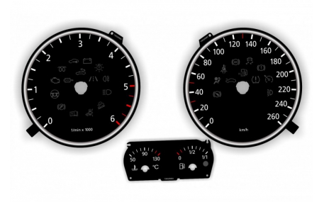 Шкалы приборов Volkswagen Tiguan