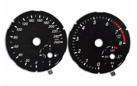 Шкалы приборов Mercedes