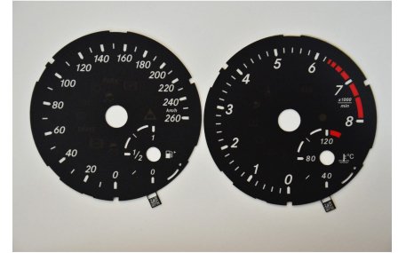 Шкалы приборов Mercedes