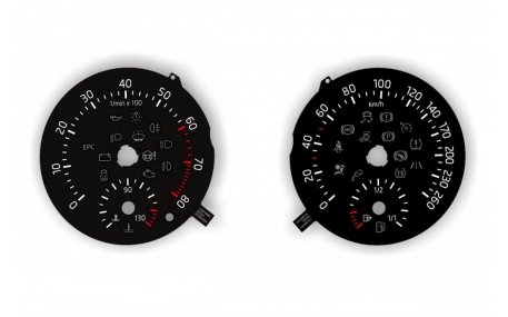 Шкалы приборов Skoda Yeti