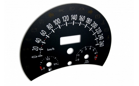 Шкалы приборов Volkswagen New Beetle