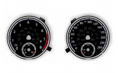 Шкалы приборов Volkswagen Tiguan