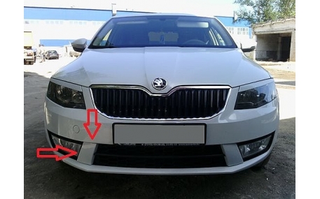 Накладка передняя Skoda Octavia A7 2013-2017